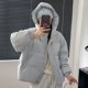 thumbnail image 4 of Chaqueta de plumón para mujer, abrigo corto de invierno cálido, holgado, con capucha, de pato blanco, chaqueta de plumón, moda, ocio, color sólido, parka, 4 of 5
