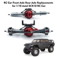 thumbnail image 3 of Eje delantero RC coche eje delantero eje trasero aleación de aluminio RC ejes reemplazos para 1/10 Axial SCX10 RC coche Eccomum Eje delantero, 3 of 7