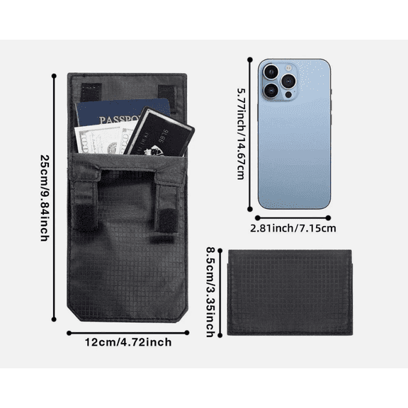 RFID‑Blocking Travel Belt Wallet, Hidden Under‑Belt Pouch, Anti‑Theft Passport ID Card Cash Holder, Wearable Security Pouch for Business Trip Vacation