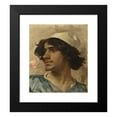 thumbnail image 2 of Charles Bargue 12x14 Black Modern Framed Museum Art Print Titled - Head of Young Man, 2 of 5