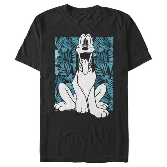 Men's Mickey & Friends Pluto Smiles  Graphic Tee Black X Large