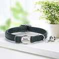thumbnail image 3 of Beirui Personalized Breakaway Cat Collar Soft Leather Kitten Puppy Name Engraved Necklace with Bell, 3 of 8