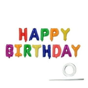 HEVIRGO Happy Birthday Balloons Reusable Festive Fine Workmanship Birthday Party Decorations Banner Balloons for Gathering Multi-c