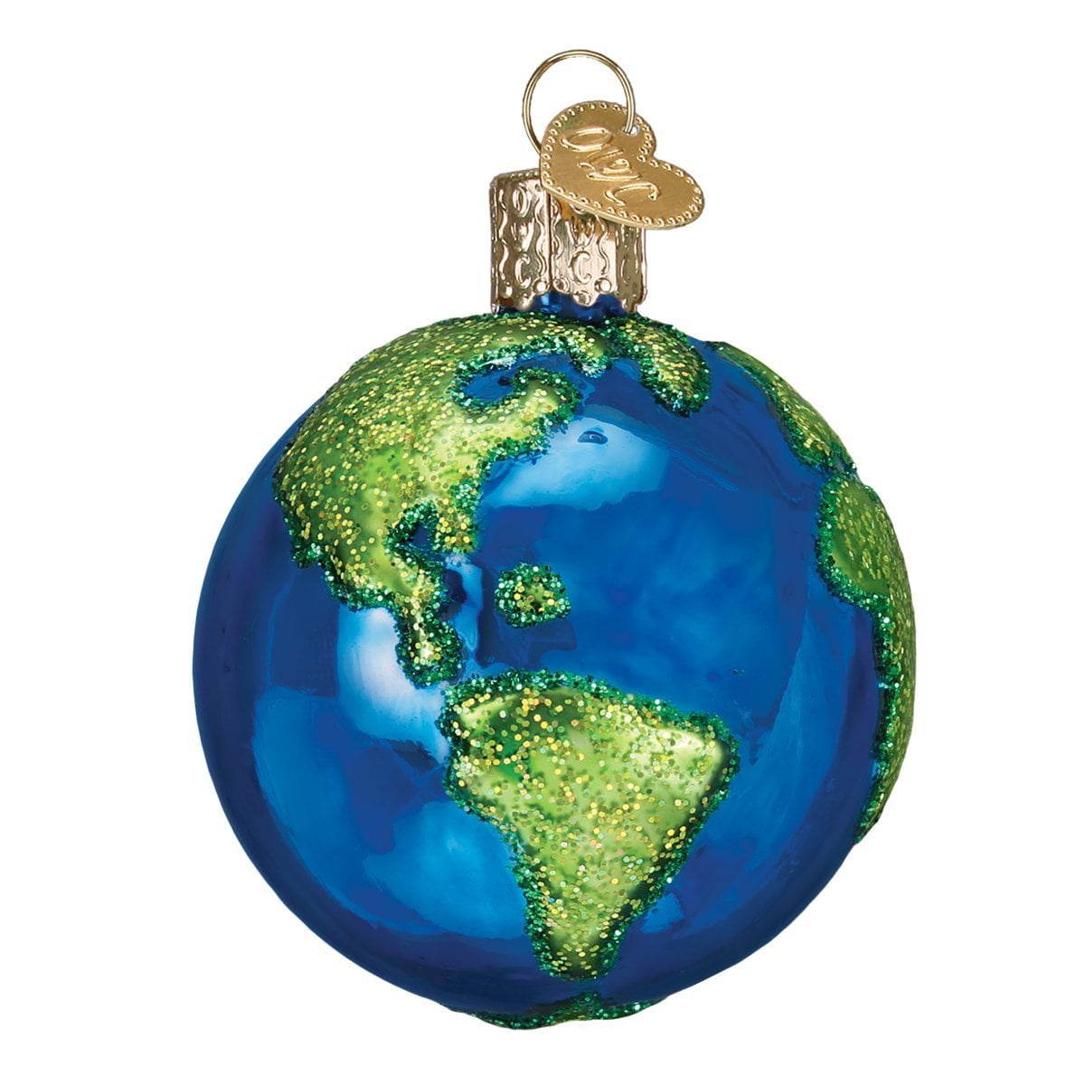 Old World Christmas Earth Glass Tree Ornament 22038 FREE BOX