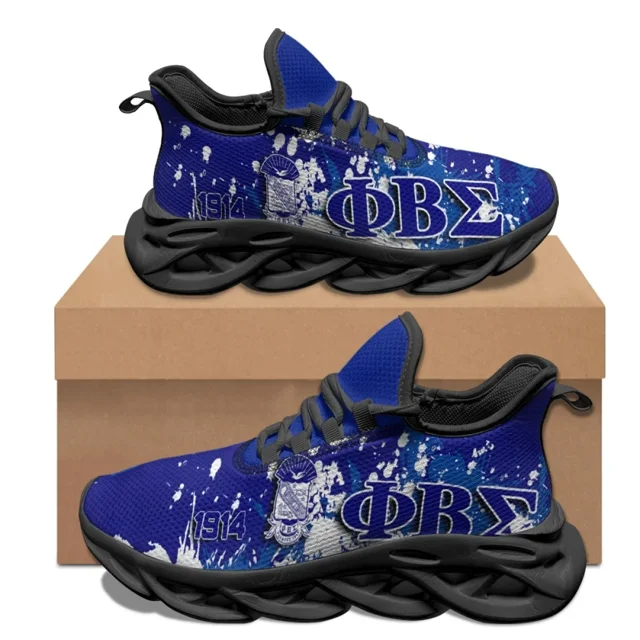 Zapatillas deportivas con estampado de hermandad Phi Beta Sigma para mujer, nuevas y cómodas para verano y otoño, para deportes al aire libre, antideslizantes y vulcanizadas.