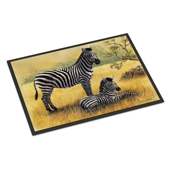 Zebras by Daphne Baxter Doormat 24x36