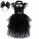 thumbnail image 3 of Vestido de tutú de Miércoles Addams para niñas, vestido de tul negro para fiesta de carnaval, disfraz de princesa de Halloween para carnaval, ropa para niños, 3 of 5