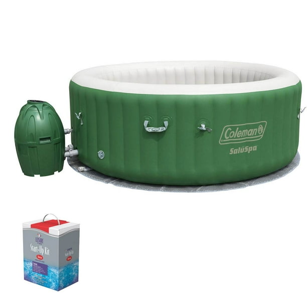 Coleman SaluSpa 6 Person Inflatable Outdoor Spa Hot Tub and Chlorine