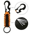thumbnail image 3 of Paquete de 2 mosquetones para llavero, colgador de cordón con ganchos de cadena, soporte resistente para cochecito de bebé, para botellas de agua, llaves, mochilas, herramientas, cuchillos,, 3 of 8