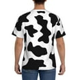 thumbnail image 3 of Vsdgher Milk Cow Print Men's Dry Fit Mesh Athletic Shirts Moisture Wicking Tennis T-Shirt Tops, 3 of 9