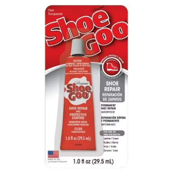 Eclectic 1oz Shoe Goo Glue: Water-Resistant Adhesive for Shoes, Dries Clear, Black, Glue