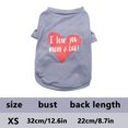 thumbnail image 2 of LGCASL Round Neck Printed Patchwork Sleeve T-Shirt for Dogs, Cute Heart Print Pet Clothing Breathable Puppy Tee for Small to Medium Dogs Family Love Themed Pet Outfit (Grey, Xs), 2 of 2