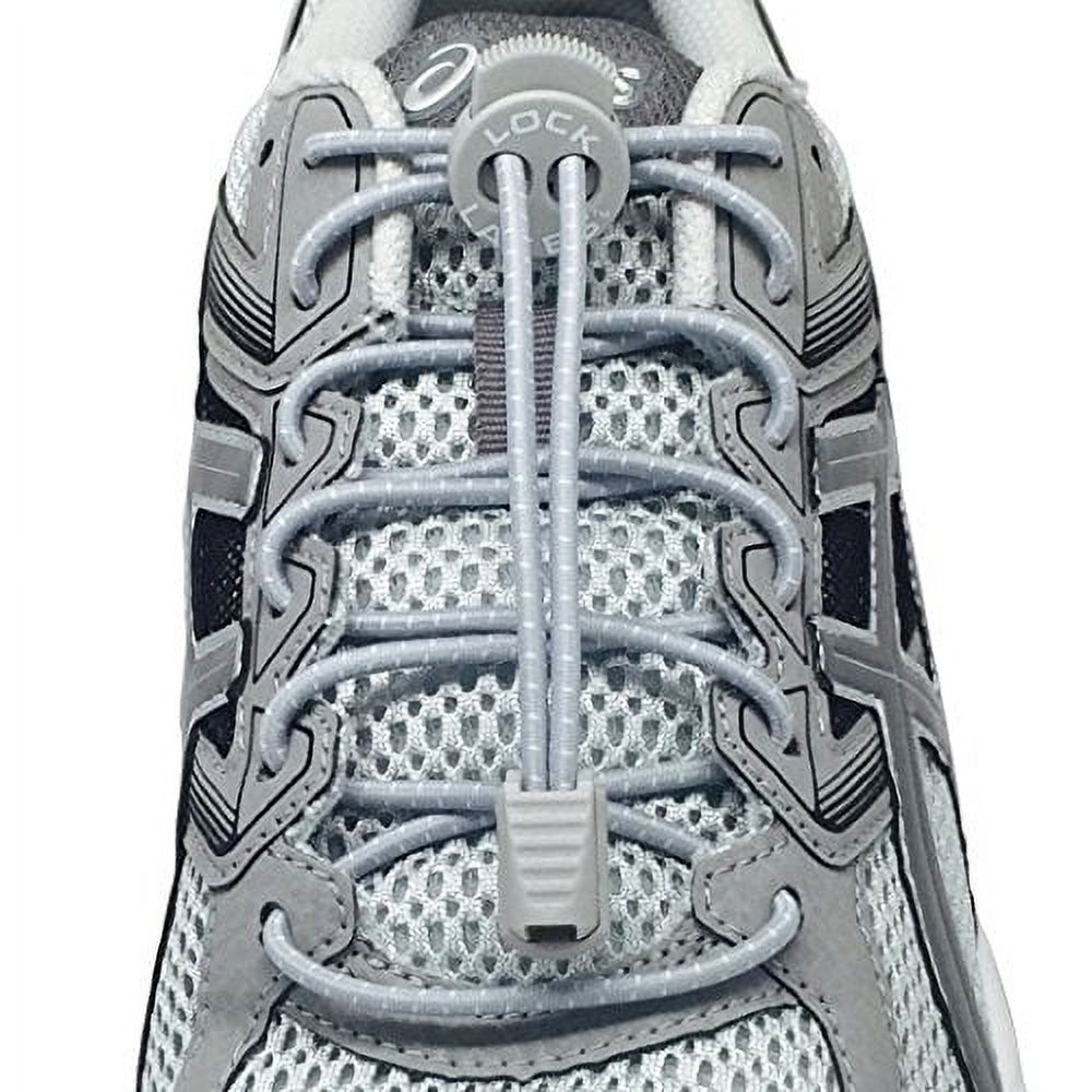 LOCK LACES (Elastic No Tie Shoe Laces) (Pack of 3) (Black-White-Gray) - image 4 of 4