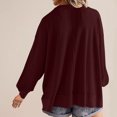 thumbnail image 5 of Kaemgyyd Corduroy Tops Women V Neck Ribbed Long Sleeve Drop Shoulder Pullover Casual Loose Sweater Fashion Outfit, 5 of 7