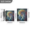 thumbnail image 4 of 60x80 inch Crystal Fleece & Arctic Fleece Blanket Soft Bed Throws for Home or Camping Psychedelic Art Unicorn, 4 of 7