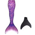 thumbnail image 1 of Durable Kids' Mermaid Tail with Onofin, Perfect for Swimming - Purple, Size M, 1 of 4