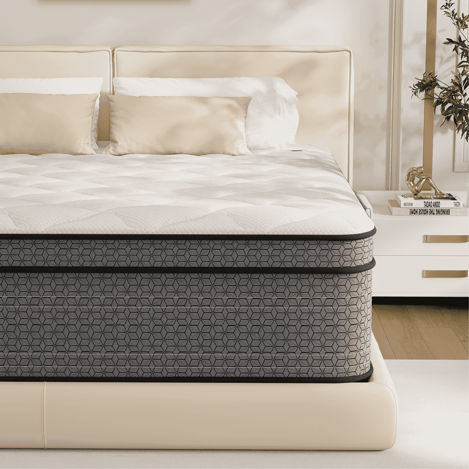 VQRking Twin Mattress 12 Inch,Gel Memory Foam Hybrid Mattress in a Box,Individually Pocket Springs,Medium Firm,Pressure Relief,Comfort Sleep for Kids&Adult