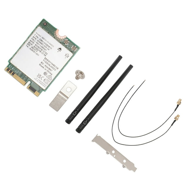 BE200NGW Card, 2.4/5/6G Maximum 5800Mbps Easy Connection WiFi 7 Card for Connection WiFi 7 Card with Antenna and Bracket