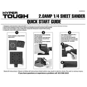 Hyper Tough 2 Amp Corded 1/4 Sheet Palm Sander with Dust Bag, Vacuum Hose Adapter, Punch Plate & 3 Sanding Sheets, New Condition