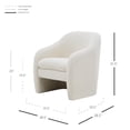 thumbnail image 3 of NPD Furniture Zella 19.5" Faux Shearling Fabric Accent Arm Chair in Beige, 3 of 9