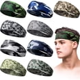 thumbnail image 2 of Sweat Headbands for Men Workout Sports Hairband for Gym, Ideal for Fitness,Running,Cycling,Hike B One Size, 2 of 3