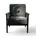 thumbnail image 4 of Designart "Black White Spiral Pattern" Upholstered Modern & Contemporary Accent Chair and Abstract Arm Chair - Multiple Color & Pattern, 4 of 7
