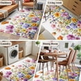 thumbnail image 5 of Pink Spring Floral Area Rug 4x6 FT, Non Slip Kids Room Carpet, Pastoral Botanical Watercolor Flowers Washable Soft Floor Carpet Non-Shedding Throw Rug for Dorm Kitchen Study Room Home Office Bedside, 5 of 9