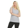thumbnail image 6 of Sophia by Mia Olivia Women's Tailored Fit Short-Sleeve V-Neck T-Shirt, Pack of 3 Fashion Essential- Value Trio Versatile Styling Options for Professionals, Students and Moms. Black, White, Grey, 6 of 11