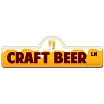 Craft Beer Street Sign | Indoor/Outdoor | Funny Home Decor for Garages, Living Rooms, Bedroom, Offices | SignMission personalized gift