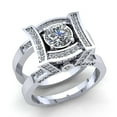 thumbnail image 1 of Genuine 3ctw Round Cut Diamond Ladies Solitaire Engagement Anniversary Ring Jacket Solid 14K Rose, White or Yellow Gold IJ SI2, 1 of 3