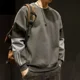 thumbnail image 3 of Ropa para hombre, sudaderas negras ajustadas con cuello redondo, sudaderas para hombre, sudaderas con cuello redondo sin capucha de algodón, baratas, de invierno, de alta calidad, 3 of 4
