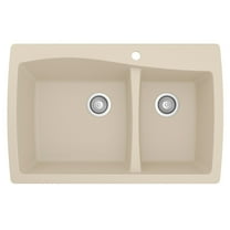 Karran Usa Qt-721 Quartz Qt 34" Drop In Double Basin Quartz Composite Kitchen Sink - Beige