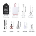 thumbnail image 5 of Portable Travel Utensils Set 9pcs Stainless Steel Camping Kitchen Cookware Set Kitchenware for Backpacking BBQ Camping Picnic Army green, 5 of 5