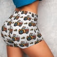 thumbnail image 4 of Lsque Cartoon Tractor Pattern High Waisted Biker Shorts for Women-Tummy Control Fitness Athletic Workout Running Yoga Gym Shorts,Moisture-Wicking-Small, 4 of 9