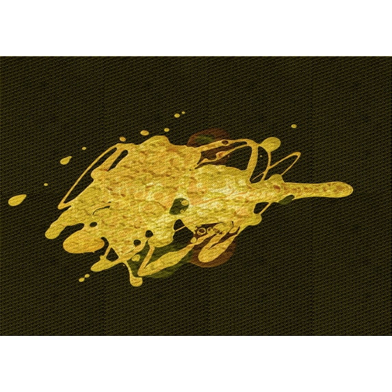 Ahgly Company Machine Washable Indoor Rectangle Transitional Night Black Area Rugs, 5' x 8'