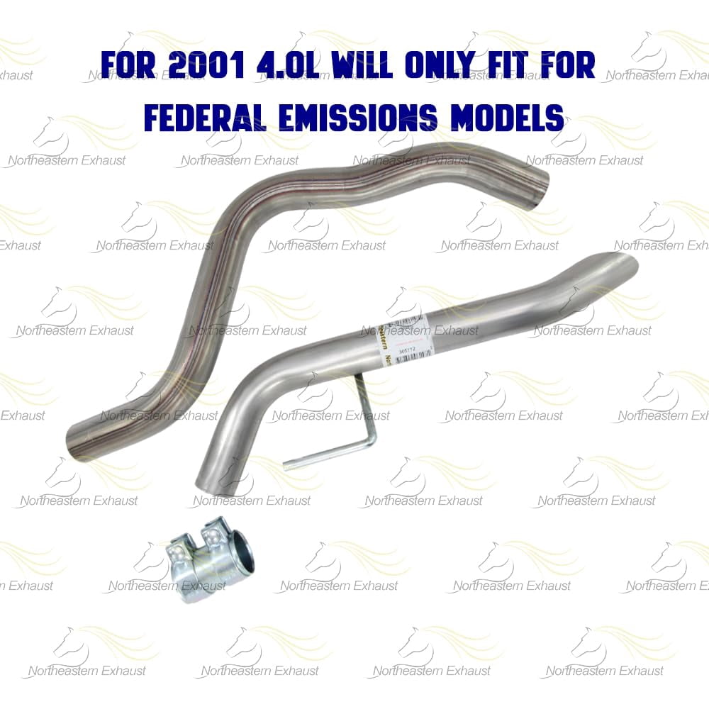 Northeastern Exhaust Tail Pipe with Hanger Fits 1999-2004 Jeep Grand Cherokee 4.0L - Direct Fit | Stainless Steel Exhaust