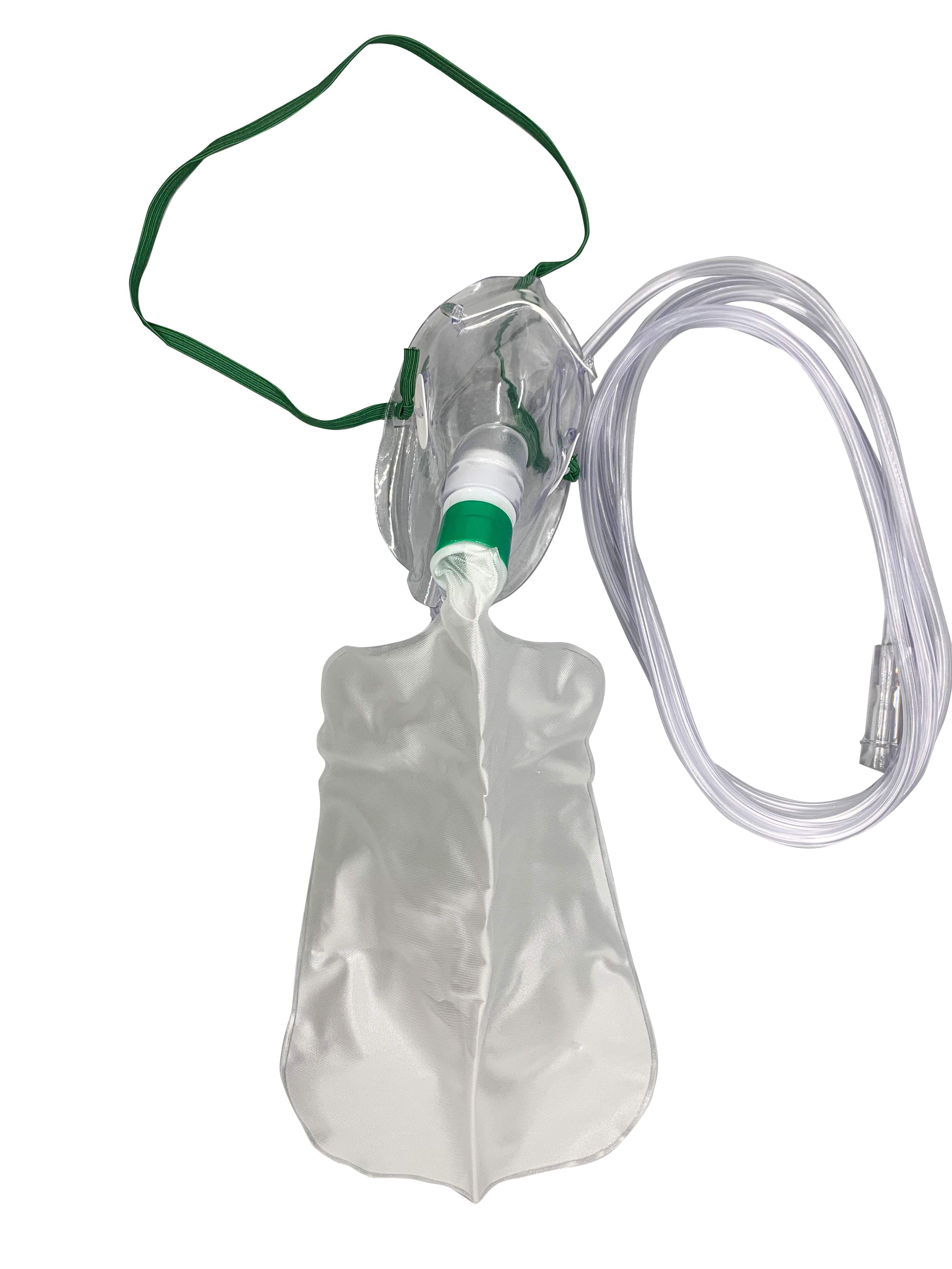 Endure Industries High Oxygen Concentration Delivery Elongated Non-Rebreathing Oxygen Mask,(Pack of 5), Rebreather Oxygen Mask (Adult Size)