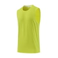 thumbnail image 4 of ZQUUVOU Men's Workout Tank Tops Trendy Casual Round Neck Solid Color Quick Dry Sports Top Green, 4 of 5