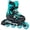 Black/Light Blue, variant on ROLLERBLADE Kids' Microblade Skates, Color: Black/Light Blue, Size: 5-8