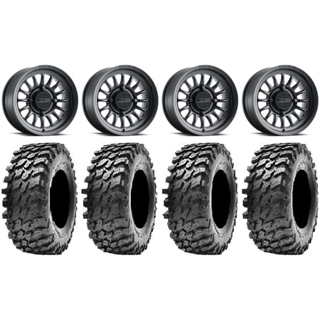 Method 411 14 Black Wheels 32 Rampage Tires Polaris RZR XP 1000 / PRO XP / Ranger XP 900/1000