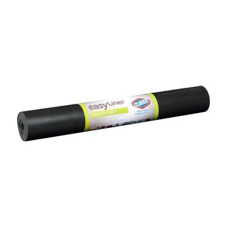 ShurTech Brands, LLC Duck Brand Solid Easy Liner with Clorox Mold and Mildew Protection, Black, 20 x 6'