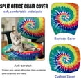 thumbnail image 2 of Office Chair Cover Stretchable Computer Desk Chair Seat Covers 2 Piece Waterproof Swivel Chair Protective Slipcover, 2 of 6