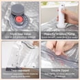 thumbnail image 2 of Cordless Travel Vacuum Storage Compression Bag with HandPump, Portable Vacuum Seal Bags for Travel & Home, Vacuum Compression Packing Seal for Clothes, Blankets, Seasonal Storage (1* Pumpand Bags*6), 2 of 9