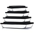 thumbnail image 1 of Cazuelas de vidrio EATEX de 8 piezas para horno con tapas de 1 a 3,2 litros, 1 of 9