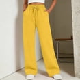 thumbnail image 2 of Women's Fleece Baggy Sweatpants High Waist Wide Straight Leg with Pockets Winter, 2 of 8