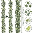 thumbnail image 2 of SOMYTING Artificial Eucalyptus Garland Artificial Vines Hanging Eucalyptus Leaves Greenery Garland with Berries Vines Table Runner for Wedding Arch Home Party Mantle Decor (4 Packs) C89, 2 of 3