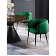 thumbnail image 3 of Luxury Barrel Back Dining Chair Set of 2 with Gold Accent, Modern Dining Room Furniture Velvet Upholstered Side Chair, Green, 3 of 8