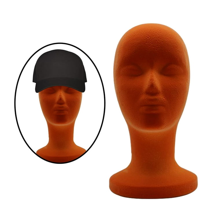 Biplut Mannequin Head Abstract Smooth Surface Foam Female Manikin Head  Model Wig Hair Jewelry Display Stand for Shop 