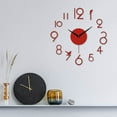 Elbeaqi Home Decor Frameless 3D Wall Clock Large Silent Mirror for