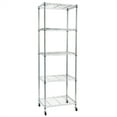 thumbnail image 1 of QINXIN 5 Tier Storage Rack Multipurpose Heavy Duty Corrosion-resistant Wire Shelf With Wheels For Garage Kitchen, 1 of 7